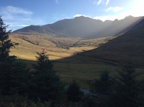 Looking up towards the Fairy Pools, Skye