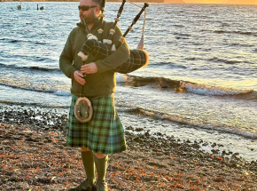 Archie piping for the Monster at Loch Ness...