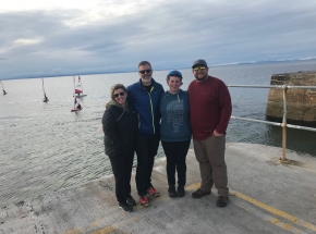 On tour at Hopeman harbour