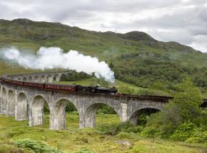 The legendary Jacobite Steam Train at Glenfinnan