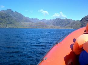 RIB Boat from Elgol into the stunning Loch Scavaig, Skye