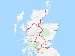 Ultimate train tour route map