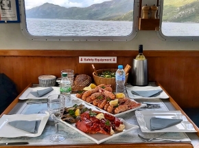 Seafood lunch on private boat charter...